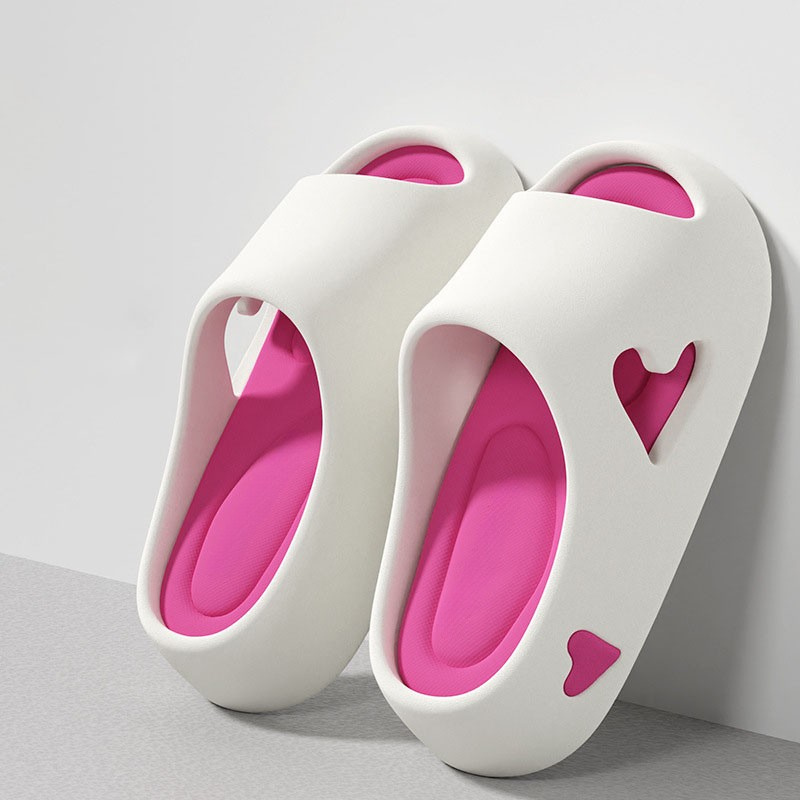 Queenie | Heart Cutout Platform Slide Sandals