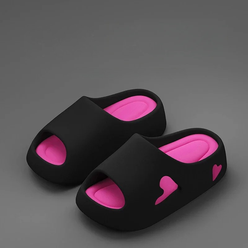 Queenie | Heart Cutout Platform Slide Sandals