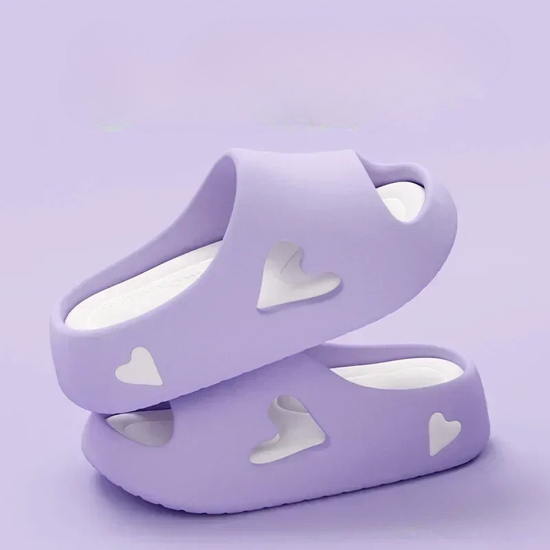 Queenie | Heart Cutout Platform Slide Sandals