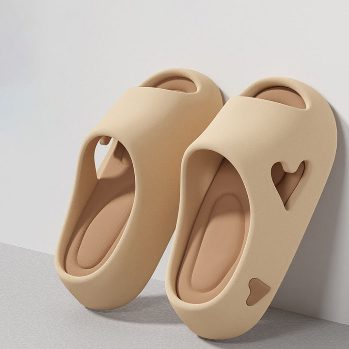Queenie | Heart Cutout Platform Slide Sandals