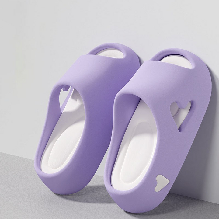 Queenie | Heart Cutout Platform Slide Sandals