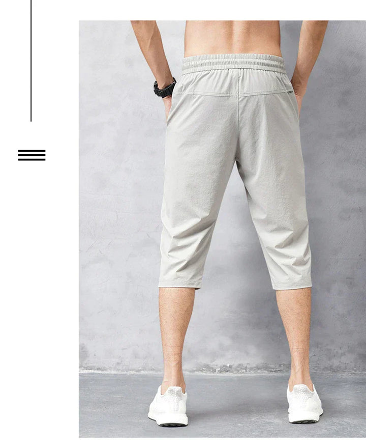 Abraham | Drawstring Waist Knee-Length Shorts