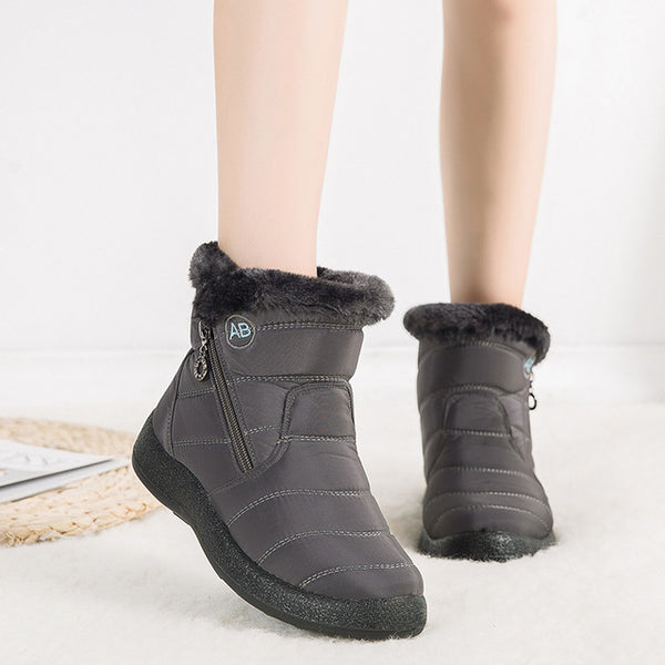 Maite | Faux Fur Ankle Boots with Zipper