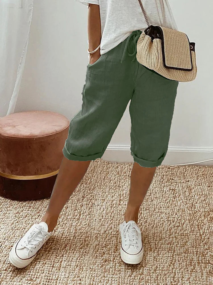 Arnold | Rolled Hem Drawstring Shorts