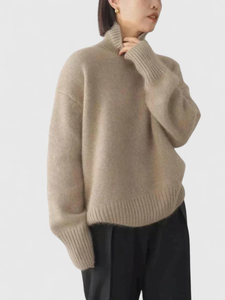 Lara | Oversized Turtleneck Sweater Ribbed Knit