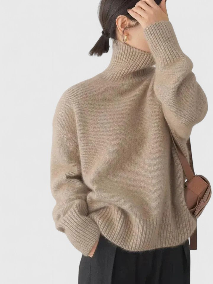 Lara | Oversized Turtleneck Sweater Ribbed Knit