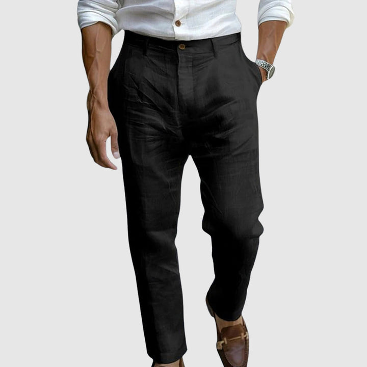 Damian | Straight Leg Button Waist Trousers