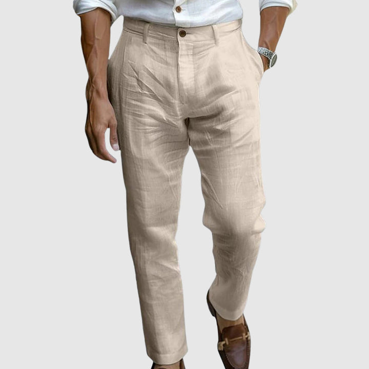 Damian | Straight Leg Button Waist Trousers