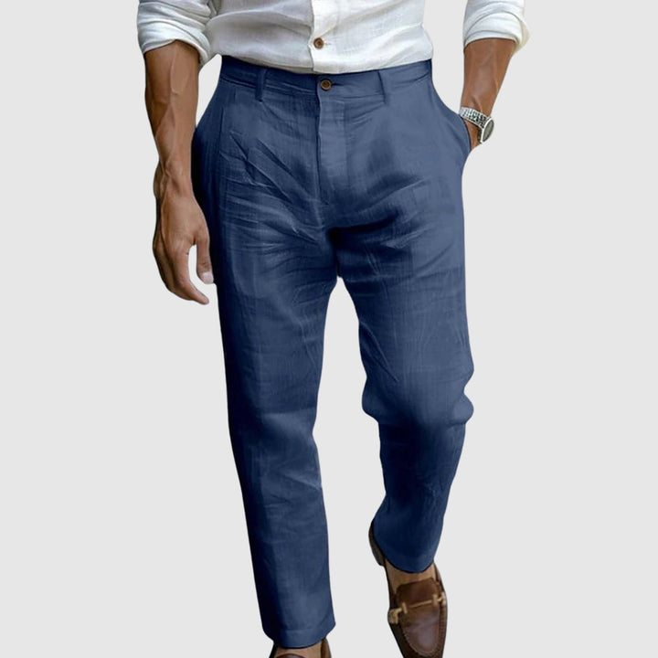 Damian | Straight Leg Button Waist Trousers