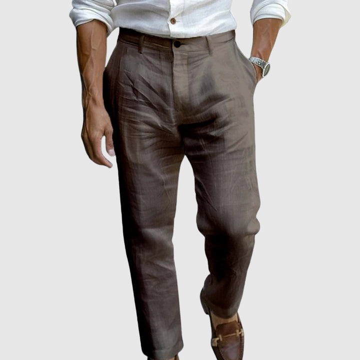 Damian | Straight Leg Button Waist Trousers