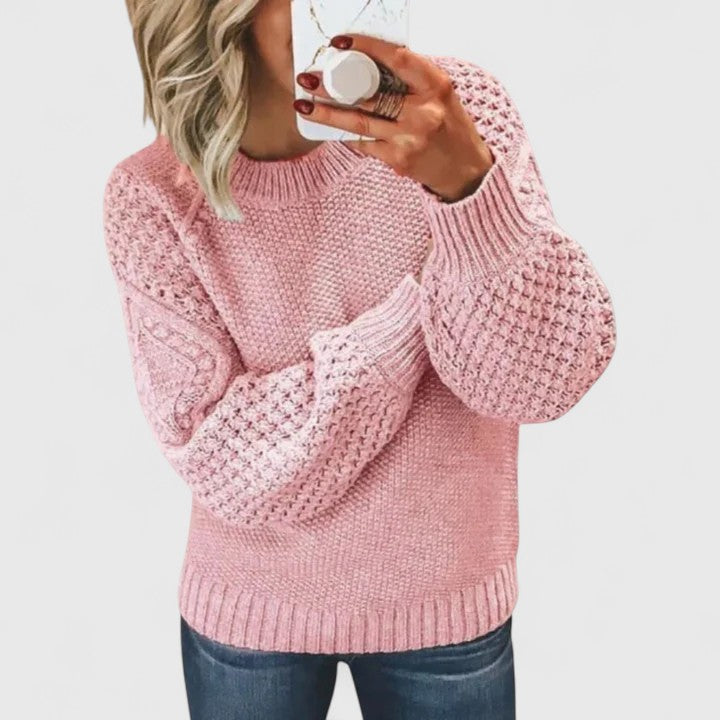 Ashley | Chunky Knit Mock Neck Sweater