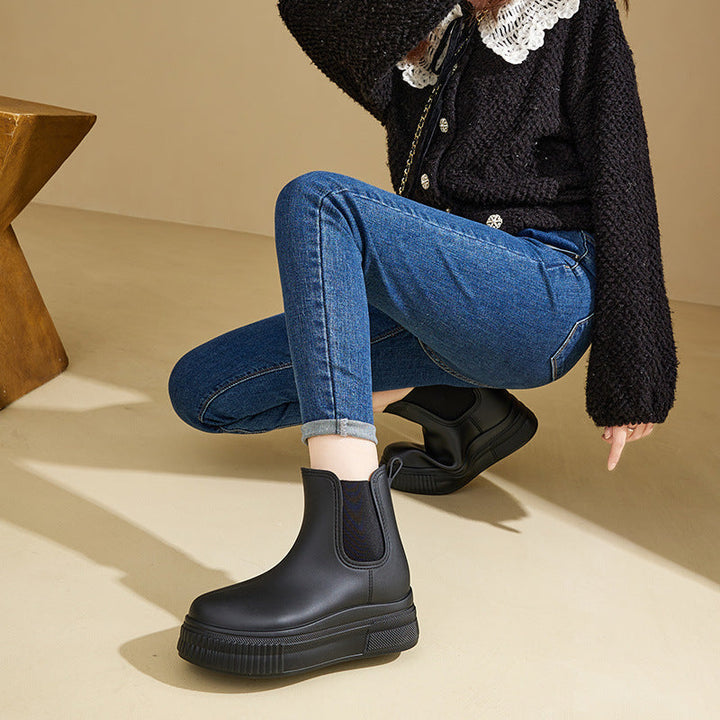 Mya | Platform Chelsea Boots with Elastic Side