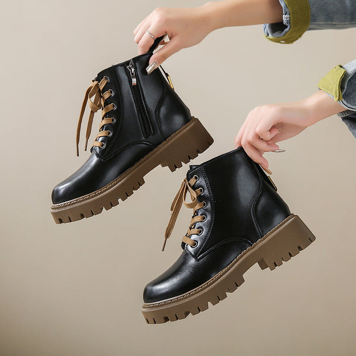 Isabeau | Lace-Up Lug Sole Combat Boots