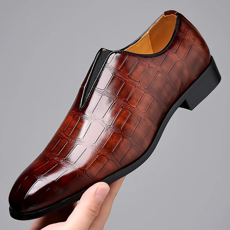 Abel | Textured Slip-On Dress Shoes