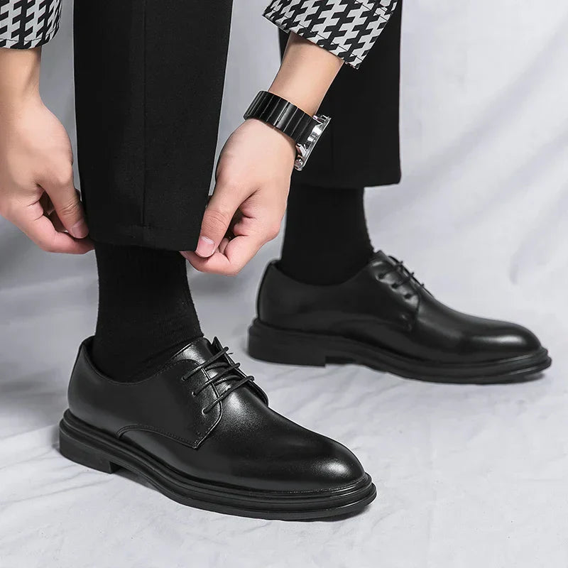 Vincent | Glossy Formal Derby Shoes
