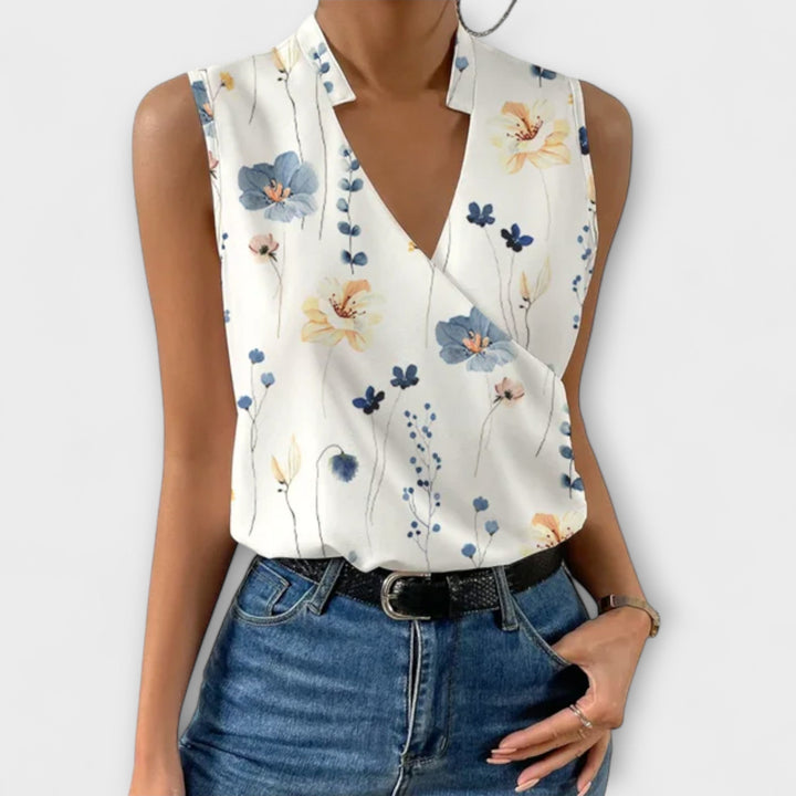 Reyna | Sleeveless V-Neck Blouse for Women