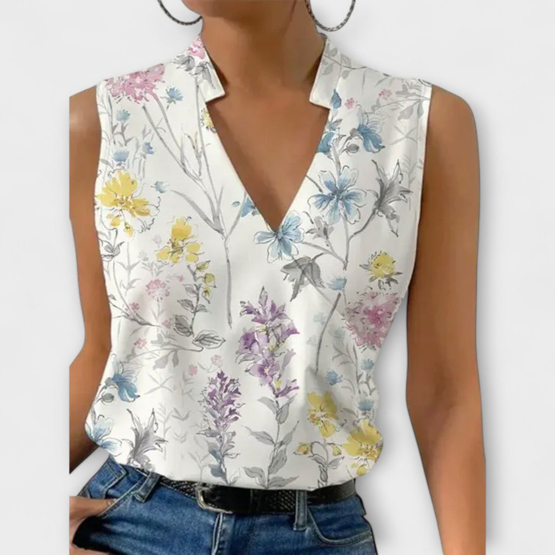 Reyna | Sleeveless V-Neck Blouse for Women