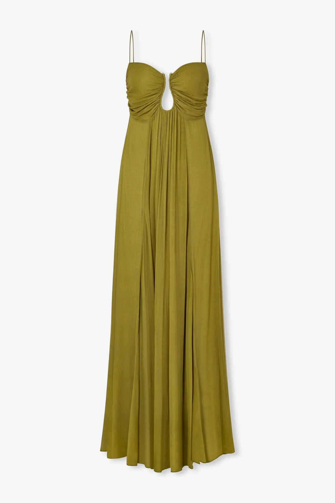 Bellarae | Olive Green Empire Waist Maxi Dress