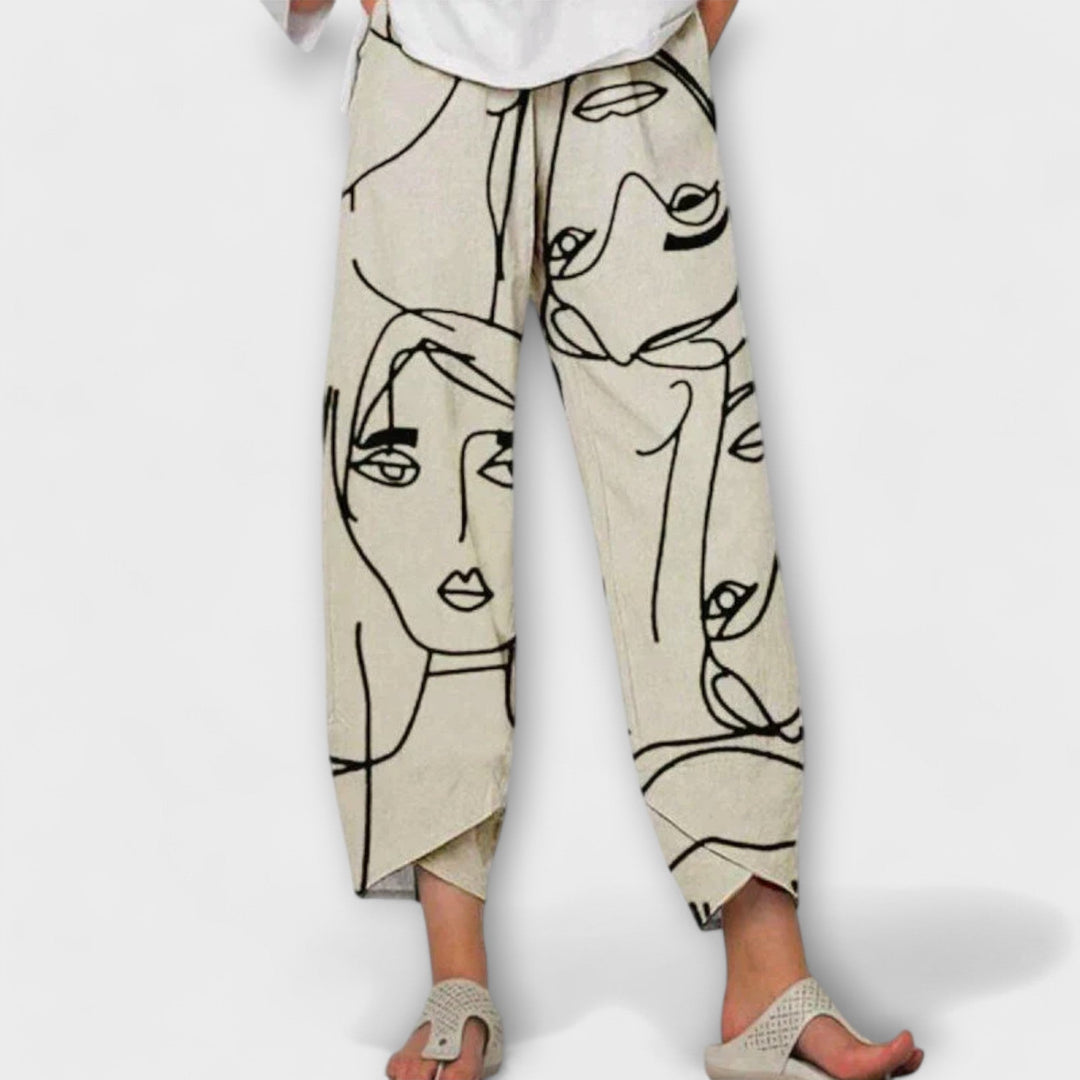 Aleta | Artistic Print Pants