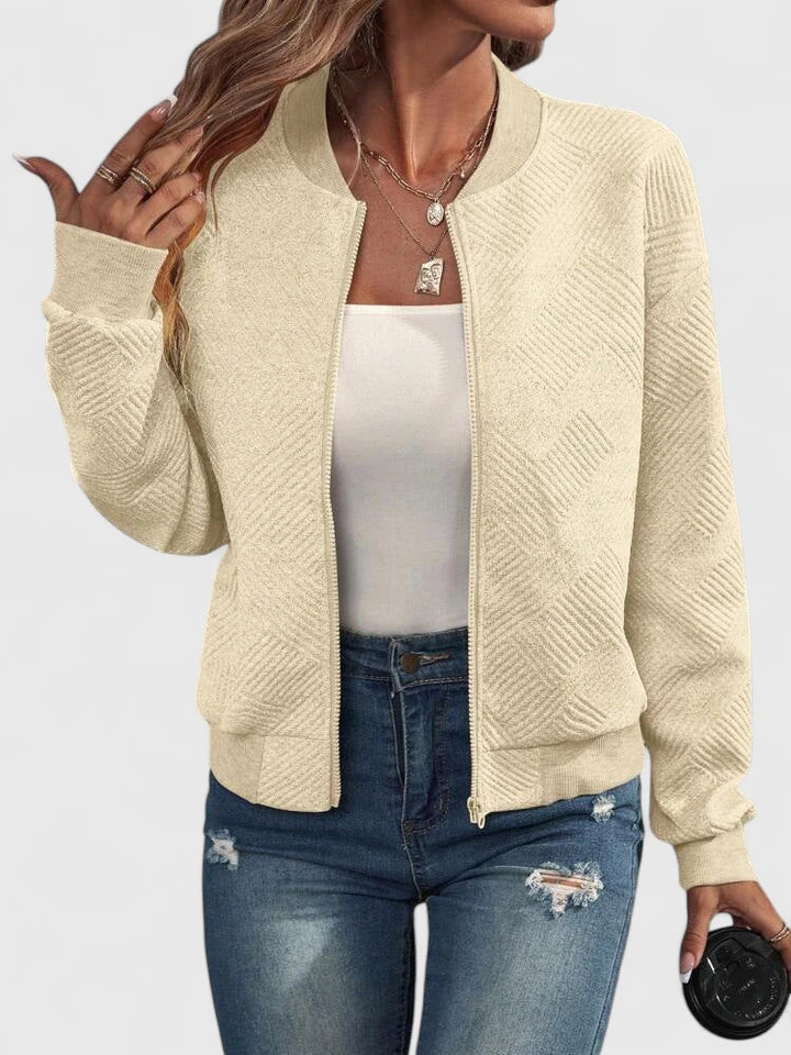 Allisa | Geometric Bomber Jacket