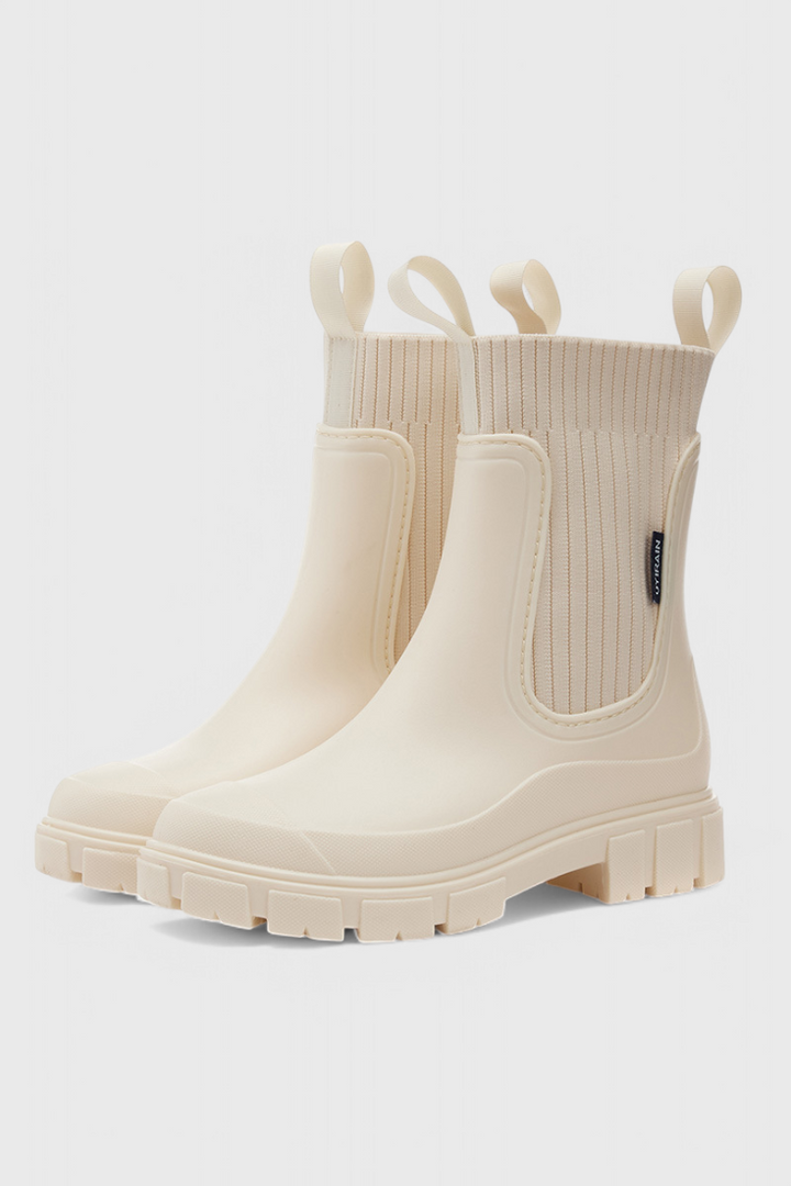 Kornelia | Lug Sole Chelsea Boots with Elastic Panel