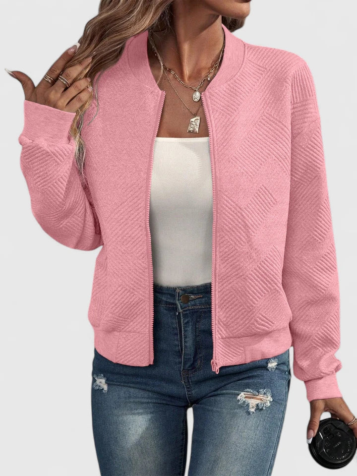 Allisa | Geometric Bomber Jacket