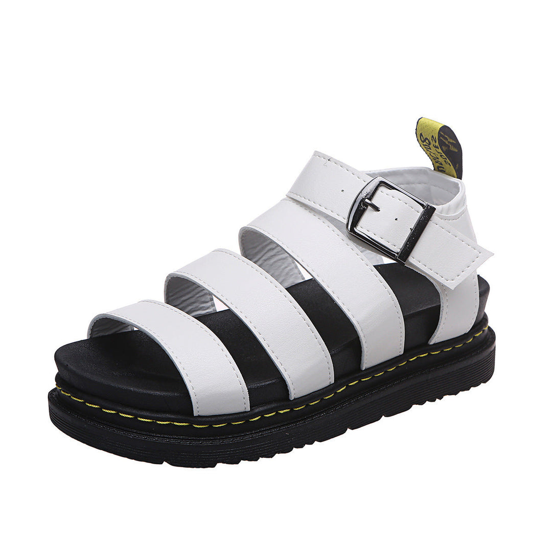 Tova | Triple-Strap Platform Sandals with Buckle
