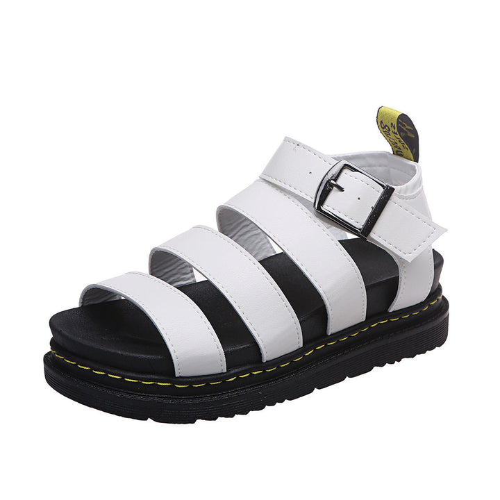Tova | Triple-Strap Platform Sandals with Buckle