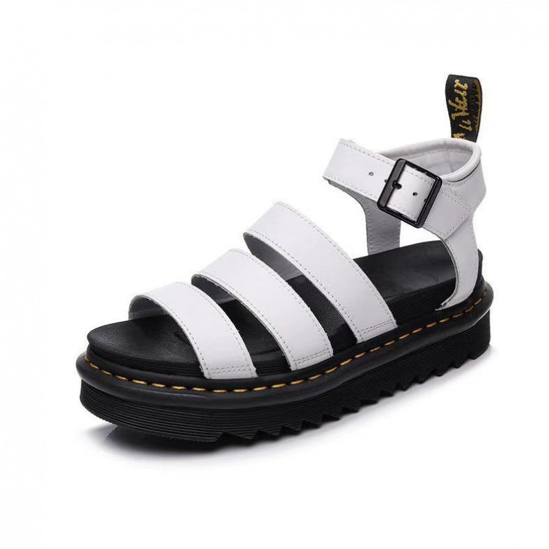 Tova | Triple-Strap Platform Sandals with Buckle
