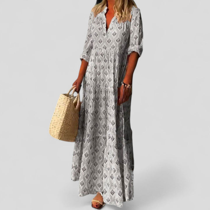 Louise | Sophisticated Ethnic Maxi Dress