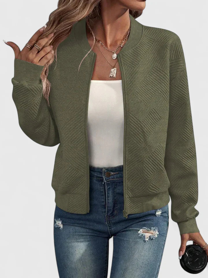 Allisa | Geometric Bomber Jacket