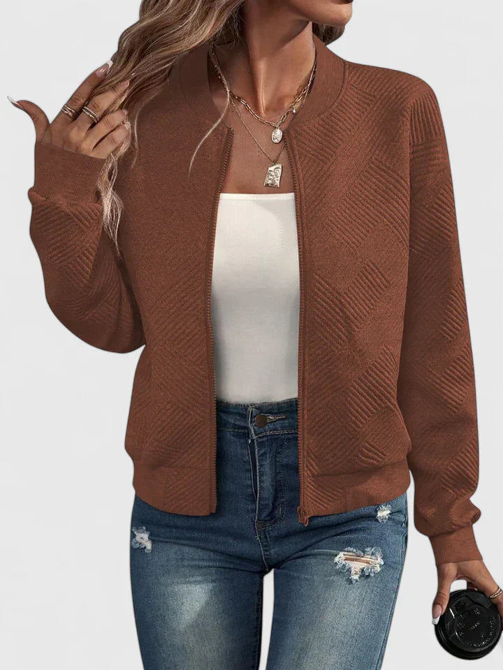 Allisa | Geometric Bomber Jacket