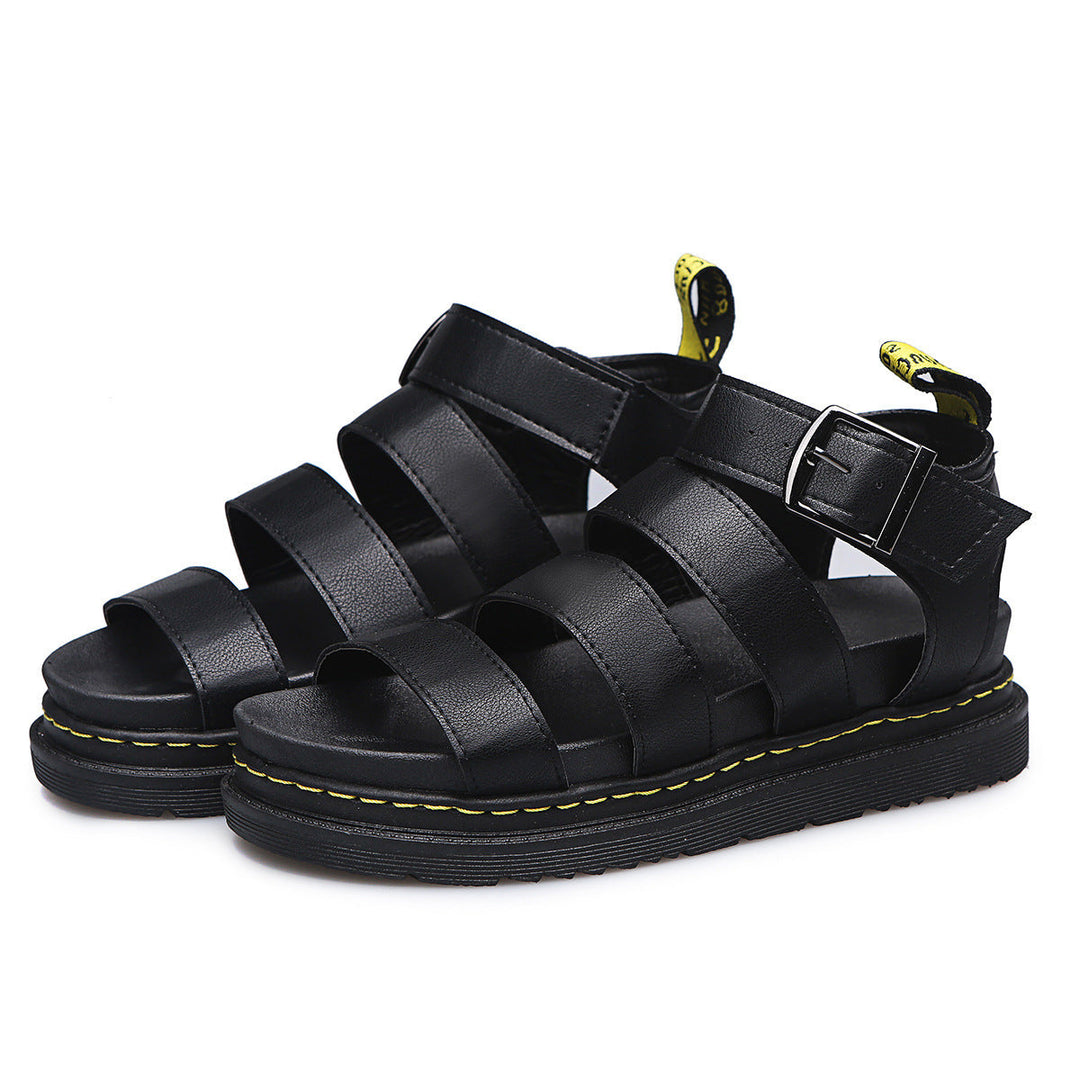 Tova | Triple-Strap Platform Sandals with Buckle