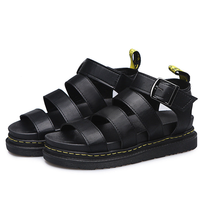 Tova | Triple-Strap Platform Sandals with Buckle