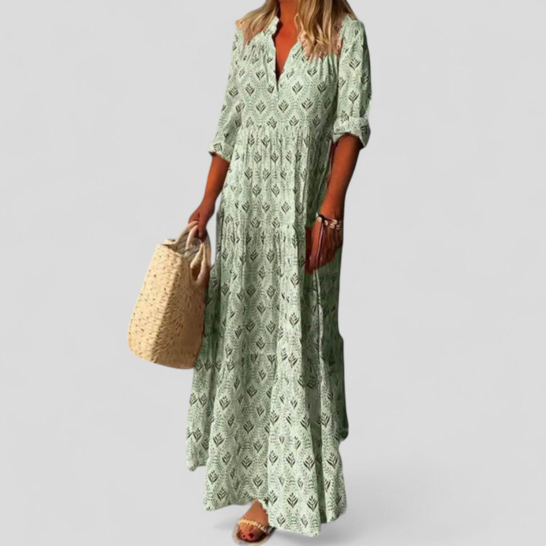 Louise | Sophisticated Ethnic Maxi Dress