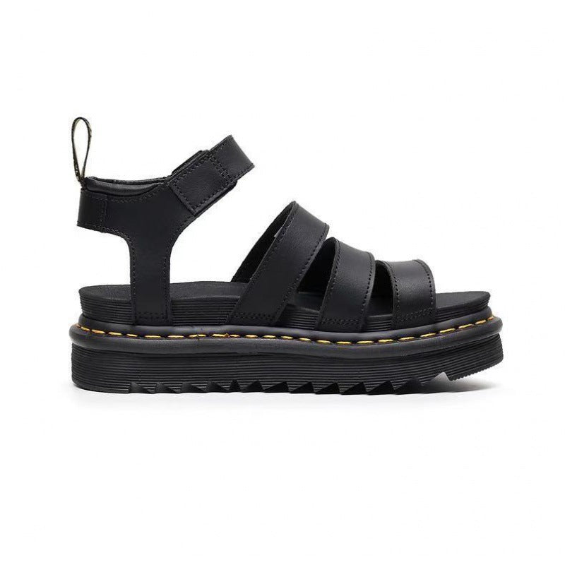 Tova | Triple-Strap Platform Sandals with Buckle