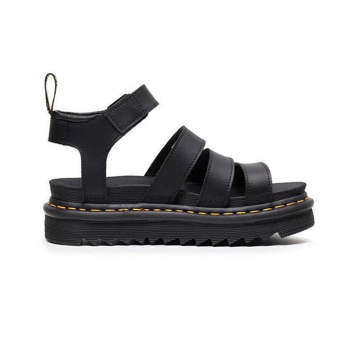 Tova | Triple-Strap Platform Sandals with Buckle