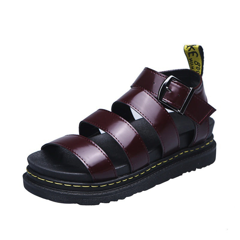 Tova | Triple-Strap Platform Sandals with Buckle