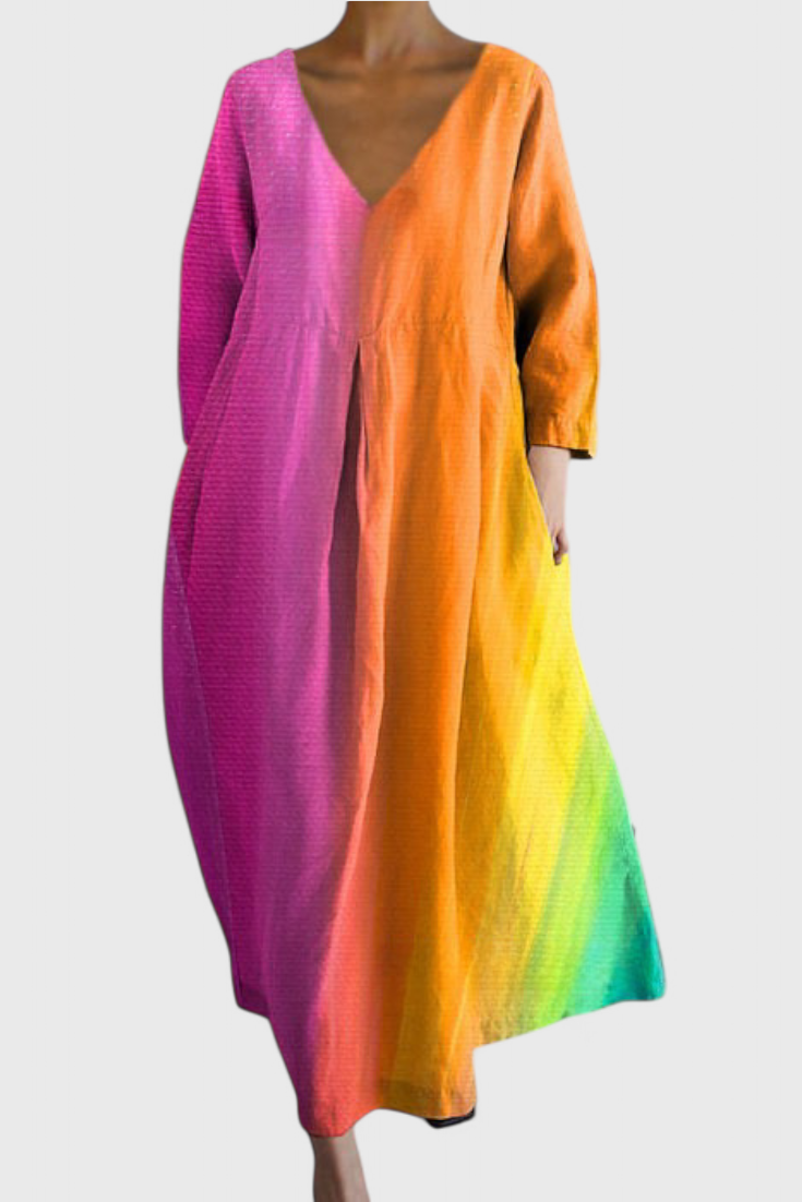 Annina | Comfortable V-Neck Midi Dress