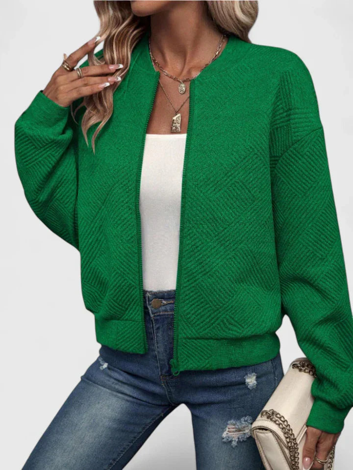 Allisa | Geometric Bomber Jacket