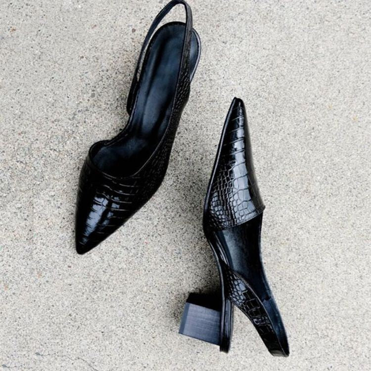 Anetta | Pointed Toe Slingback Flats