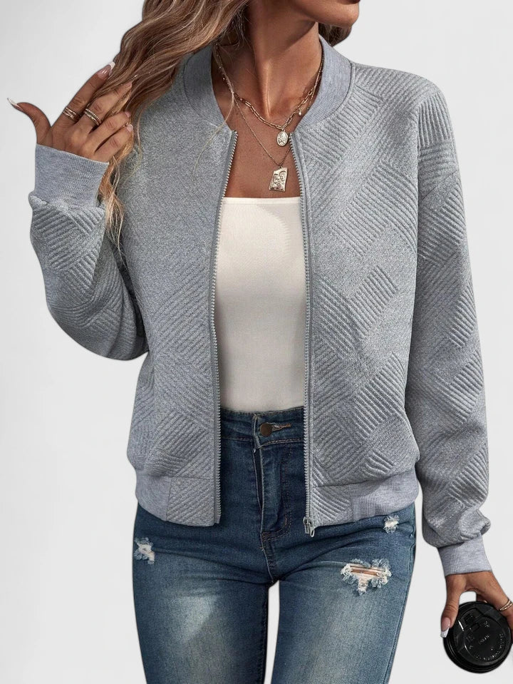 Allisa | Geometric Bomber Jacket