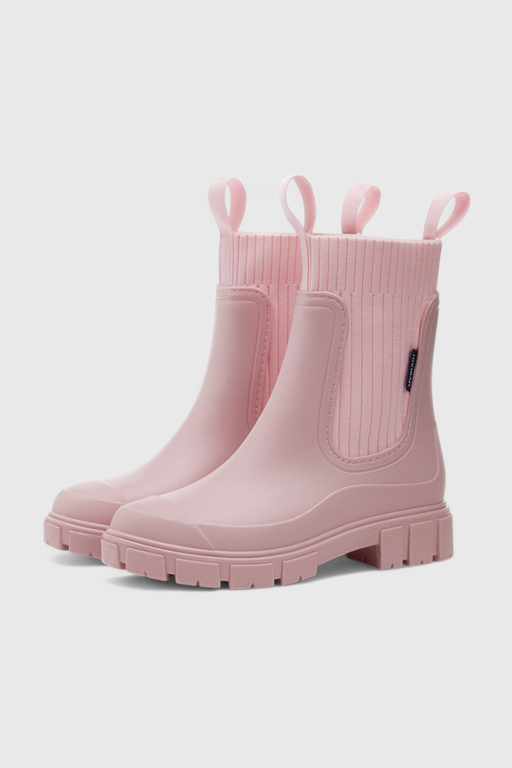 Kornelia | Lug Sole Chelsea Boots with Elastic Panel
