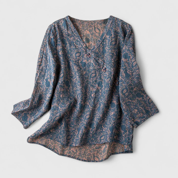 Miriam | Embroidered Button Blouse