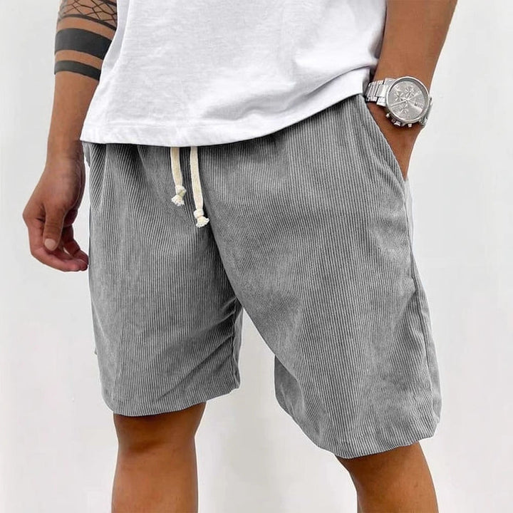 Brady | Striped Drawstring Knee Shorts