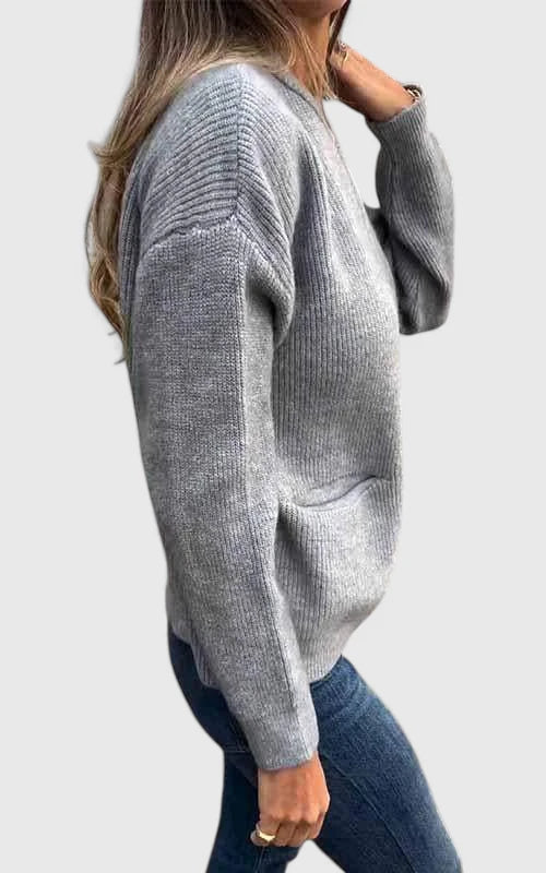 Jemima | Knit Bomber Jacket with Pockets