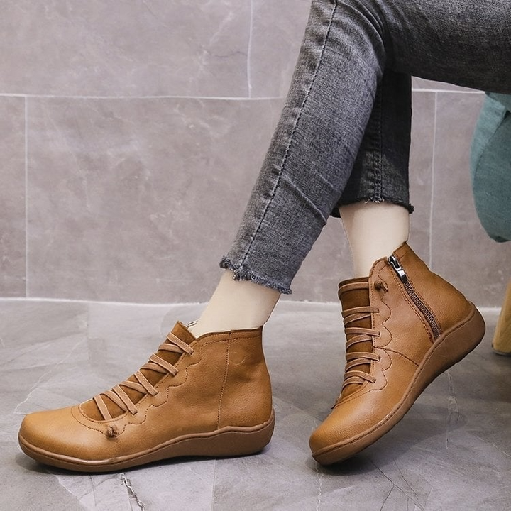 Camila | Lace-Up Ankle Boots Zipper