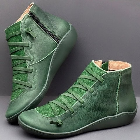 Camila | Lace-Up Ankle Boots Zipper