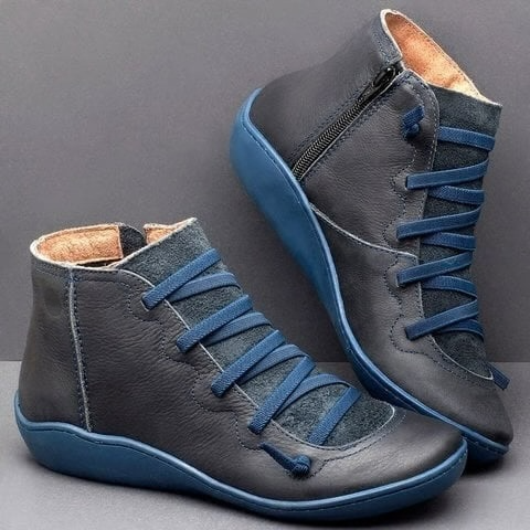 Camila | Lace-Up Ankle Boots Zipper