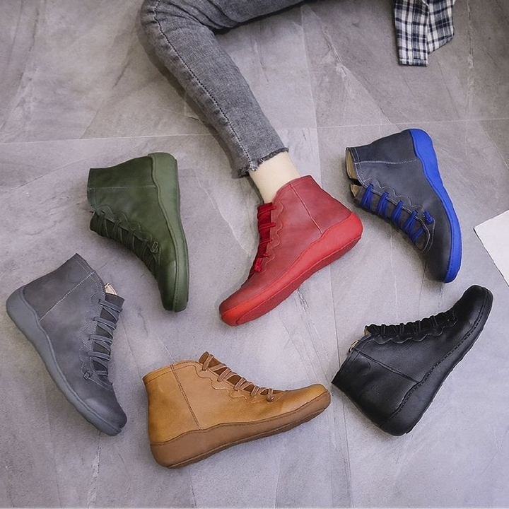 Camila | Lace-Up Ankle Boots Zipper